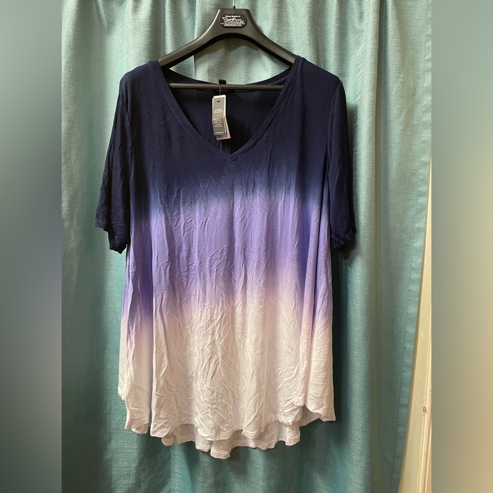 Lane Bryant Blue Hombre Swing Tunic